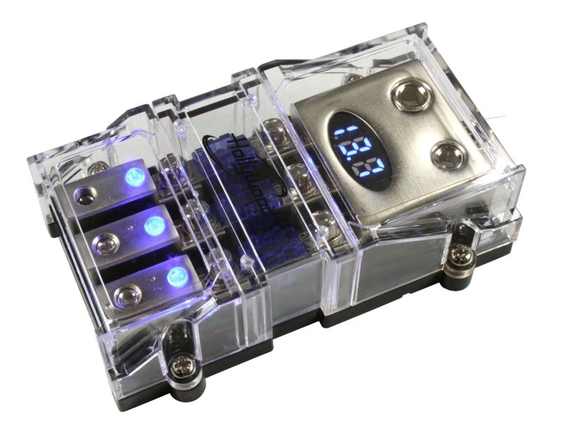 3x Mini Anl zekeringhouder met voltmeter 