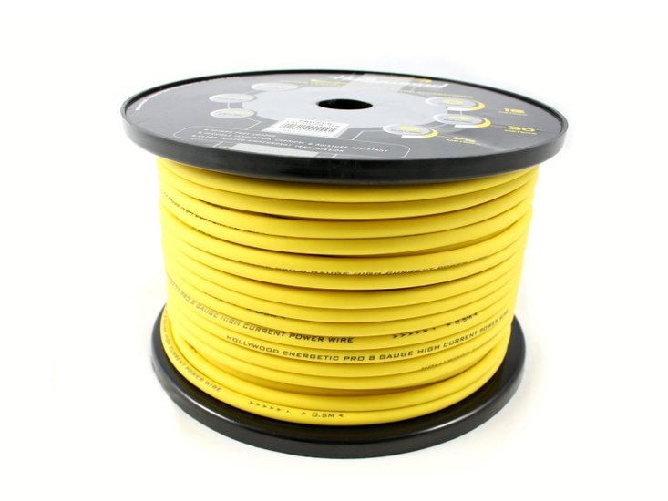 10mm2 Power kabel geel 